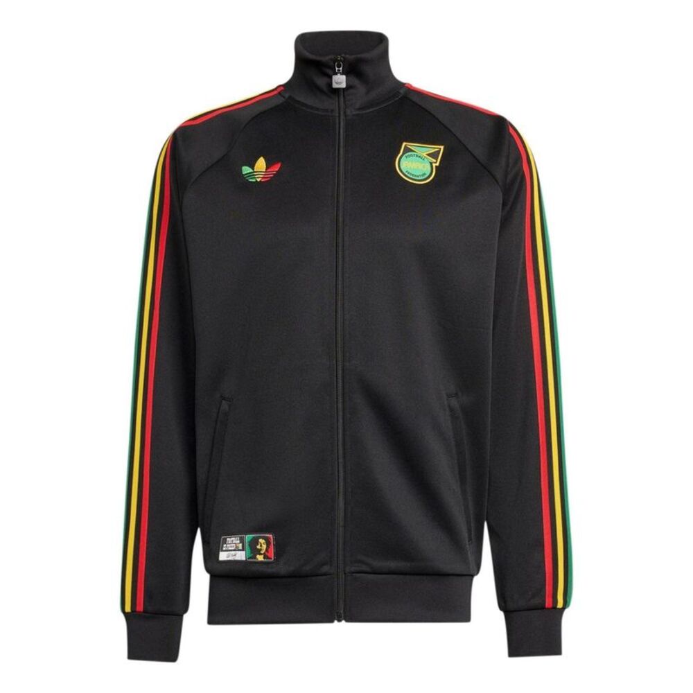 Adidas Mens 2026 Jamaica Regular Tracksuit Top / Black/Yellow